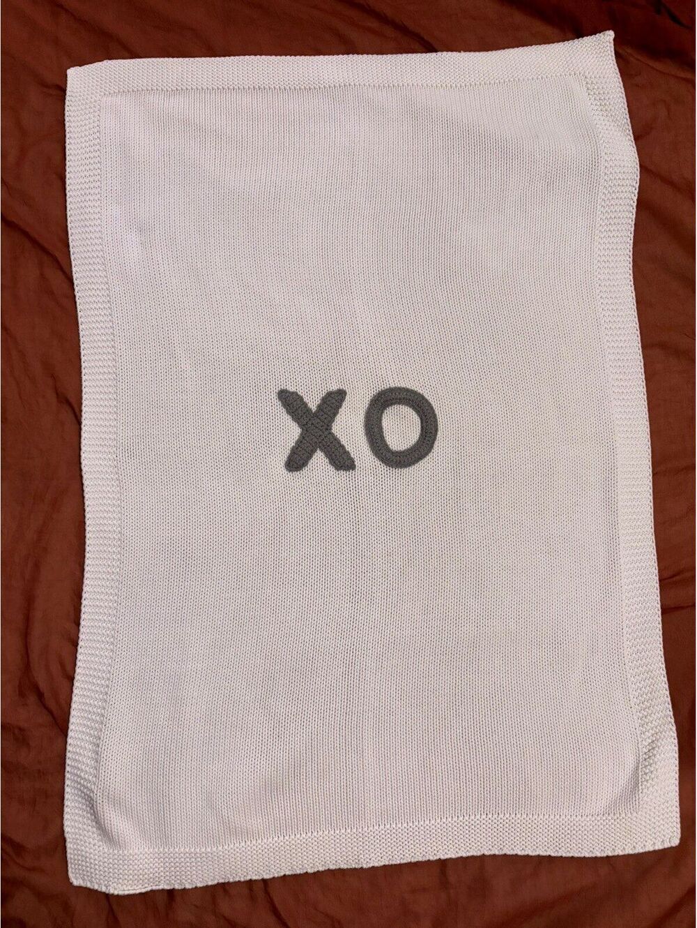 Pottery Barn Modern Baby Organic Cotton XO Baby Blanket 30in x 40in